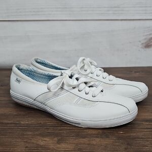 Keds Classic White With Silver Stripe Sneakers - Size 9.5